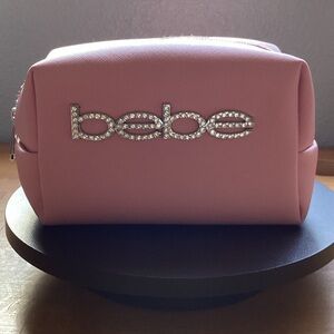 Bebe Pink Cosmetic Bag with Logo NWOT